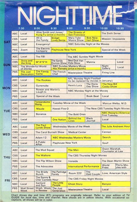 TV Schedule .